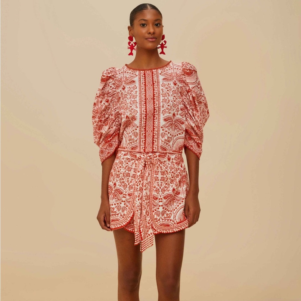 FARM Rio Red and White Patterned set